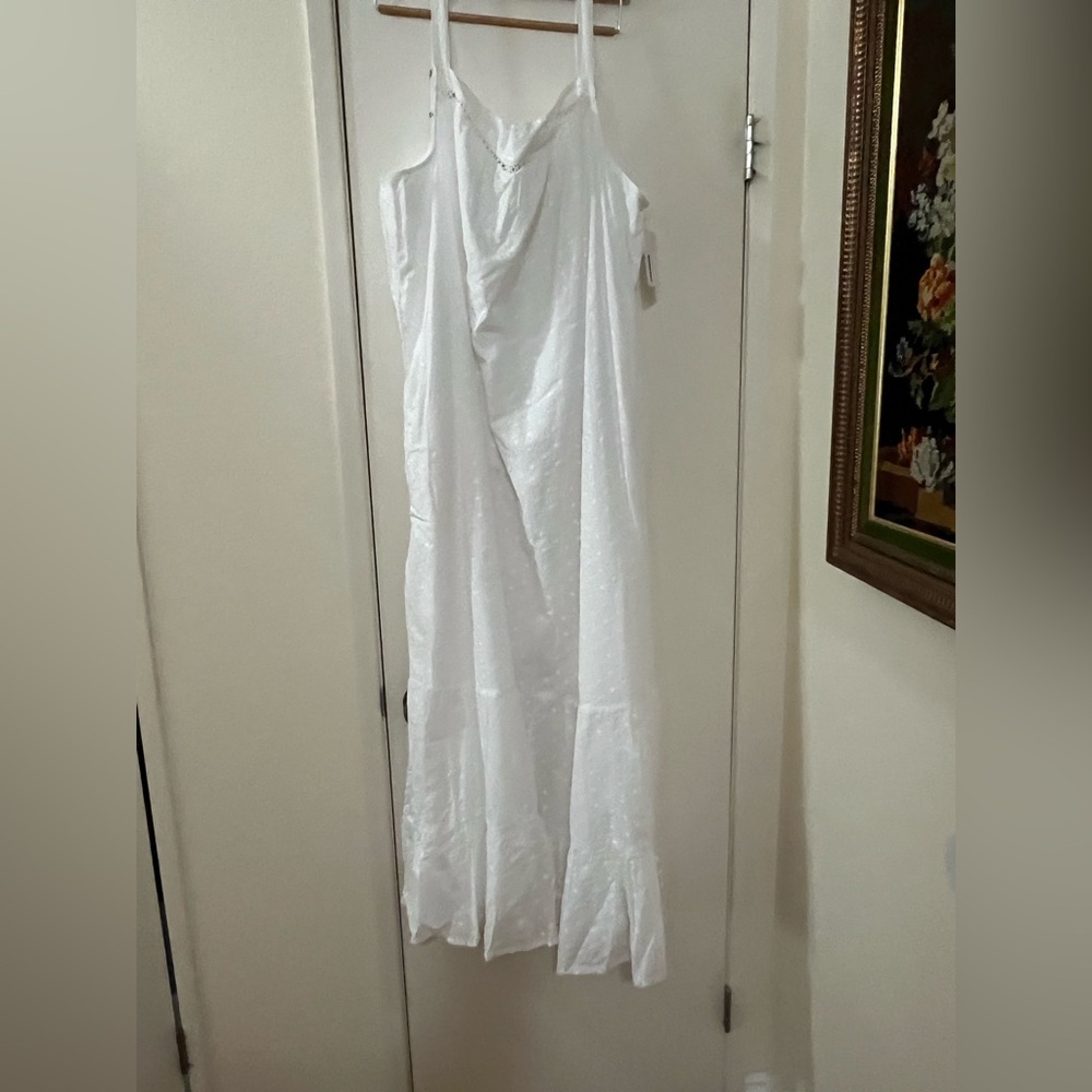 Sonoma White Halter Maxi Sundress